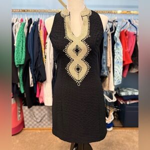Lilly Pulitzer Black and Gold Dress